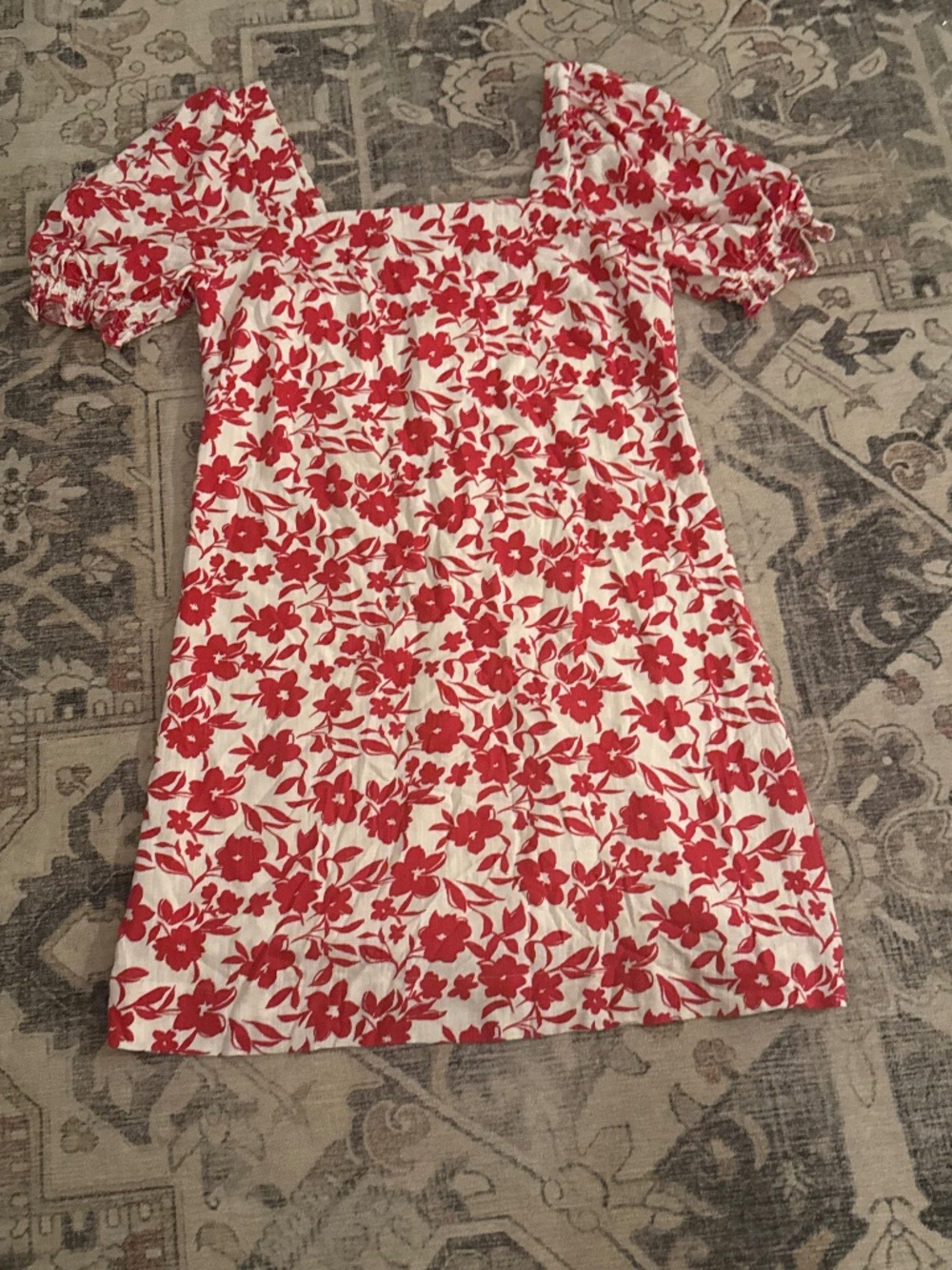 Draper & James RSVP red floral dress